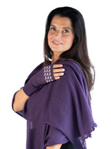 Out To Play Reversible Fingerless Mittens - 100% Baby Alpaca Wool - Aubergine Main Image. Out To Play Reversible Fingerless Mittens - 100% Baby Alpaca Wool - Aubergine Main Image.