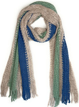 Olsen Hand Knit Oversized 100% Baby Alpaca Wool Scarf | ERLŪM