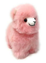 Fluffy Anime Alpaca Fur Plushie Stuffed Animal - Pink