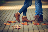 Everyday Alpaca Mini-Crew Socks Unisex on man and woman in fall boots