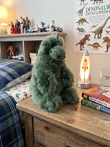 Inca Fashions Alpaca Fur Stuffed Animal Plush Dinosaur - in boys bedroom