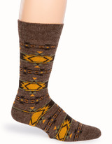 Desert Geo Patterned Crew Alpaca Socks Side