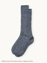 Men's Comfy Toes Sock Box Gift Set  - Ribbed Casual Crew Alpaca Socks