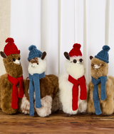 Dressed-Up Alpaca Fur Stuffed Animal Figure group shot