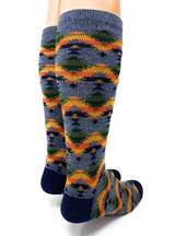 Power Line Patterned Alpaca Socks 
Heel