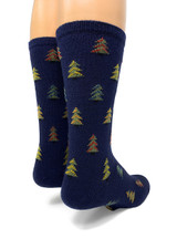 Holiday Tree Farm Baby Alpaca Crew Socks Heel