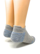 Endurance Max Cushioned Tab Ankle Alpaca Sock in Grey Blue WAT0 by Warrior Alpaca Socks Heel
