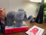 Alpaca Fur Elephant Stuffed Animal in childs room. Alpaca Fur Elephant Stuffed Animal in childs room.