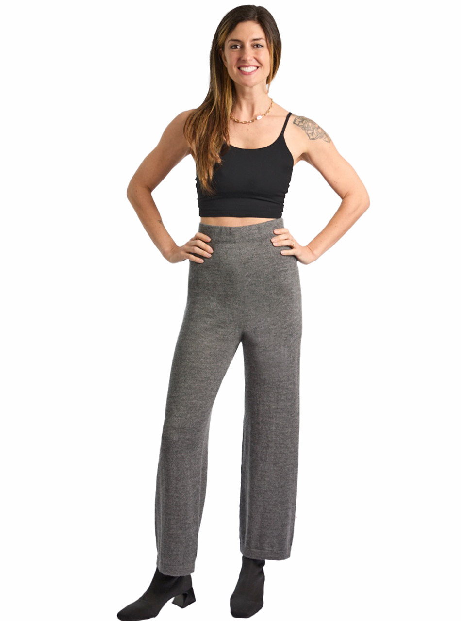 The Alpaca Sweater Knit Pant on model, Main Image.