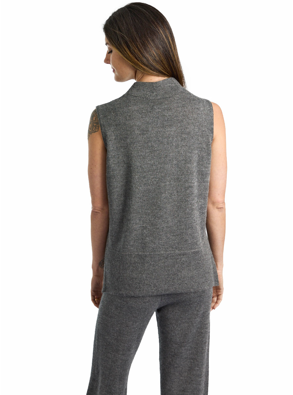The V-Neck Sleeveless Pullover Sweater Vest, back.