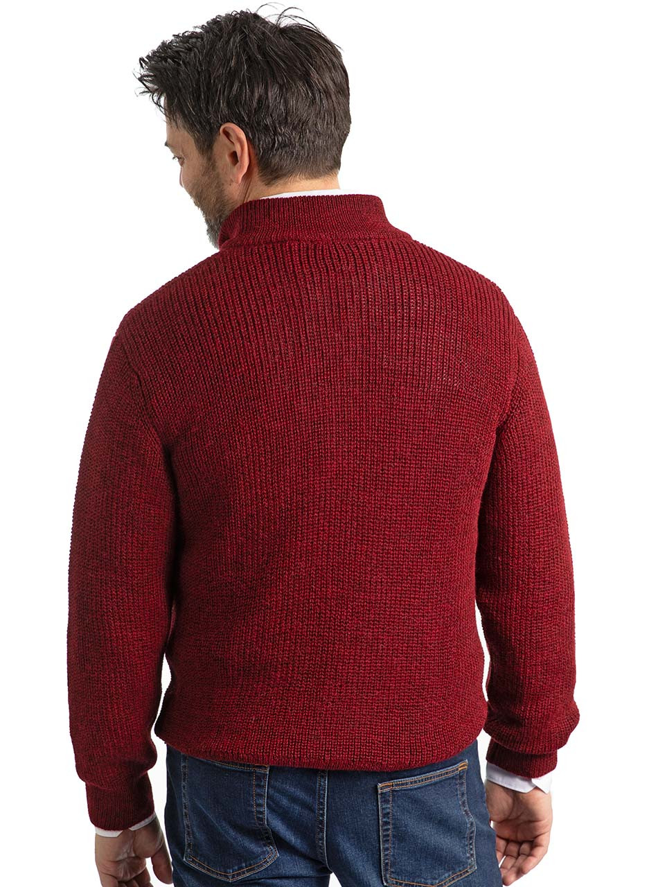 Alpaca Sweater Men's Heritage Quarter- Zip  Pullover back.