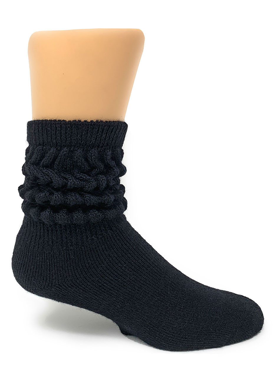 Slouch Alpaca Wool Socks Side.