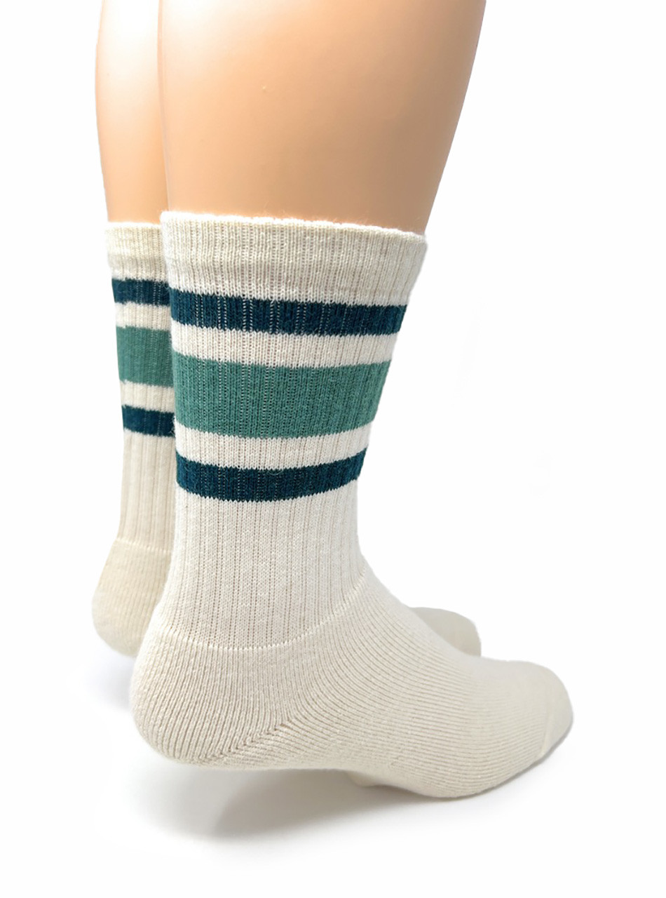 Heritage Crew Alpaca & Pima Cotton Socks, heel, back of sock.