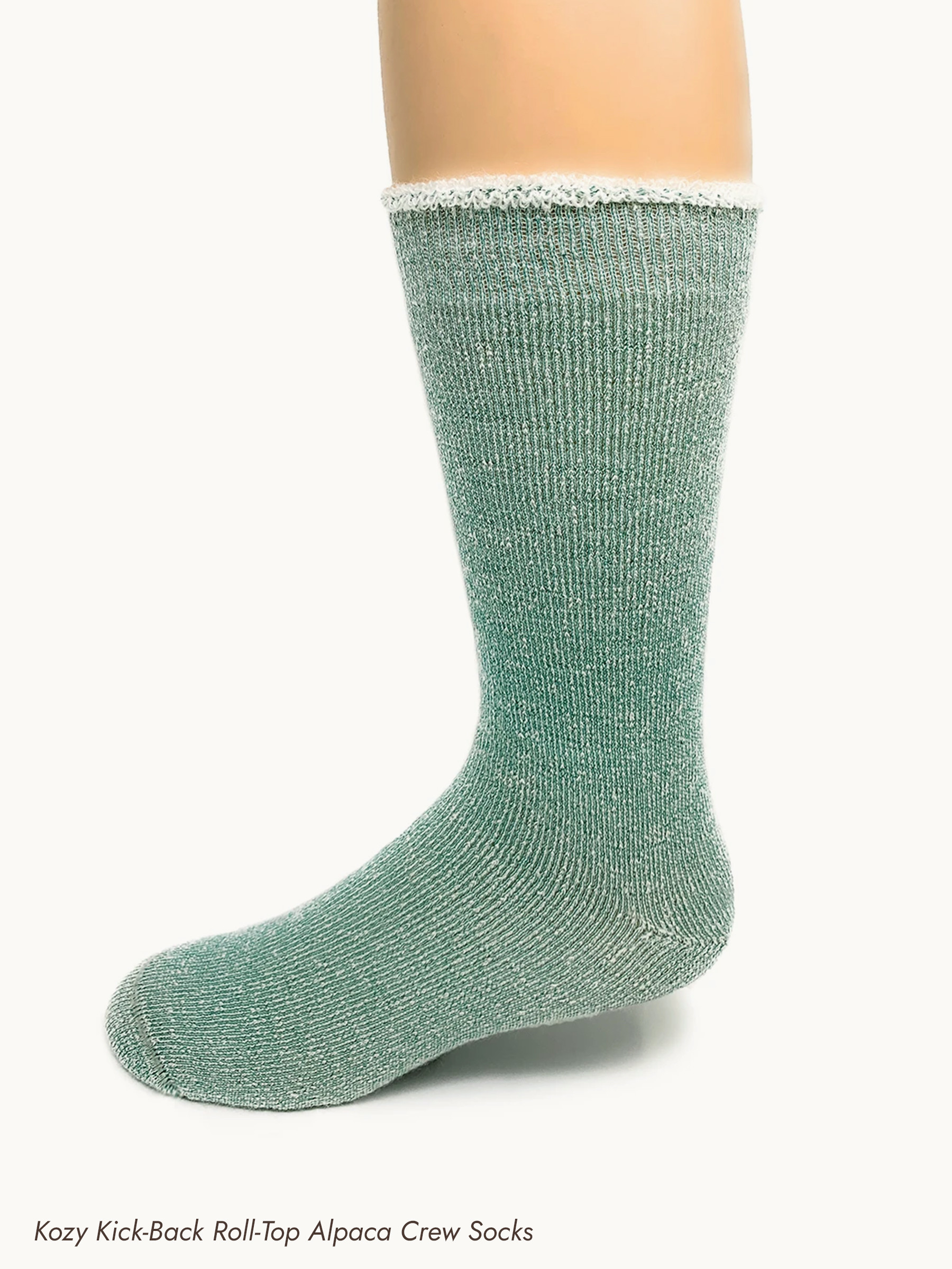 St. Nicholas Alpaca Sock Box for adults - Kozy Kick-Back Roll-Top Alpaca Crew Socks