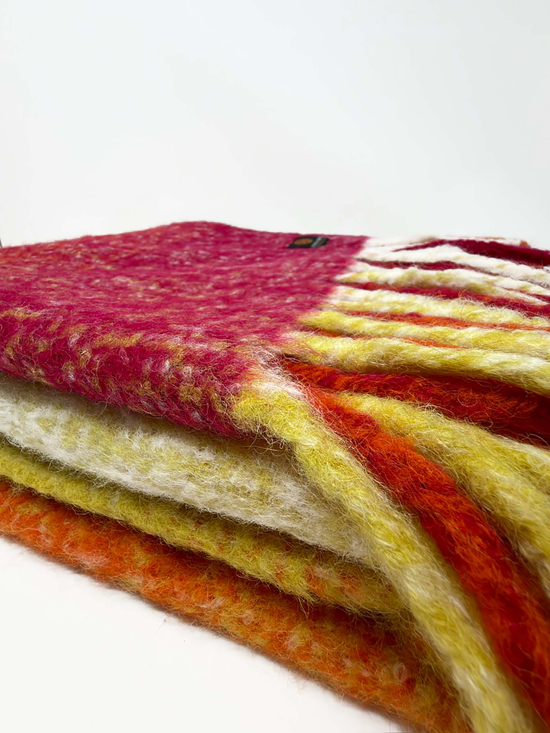 The Horizon Ombré Bouclé Alpaca Throw close-up