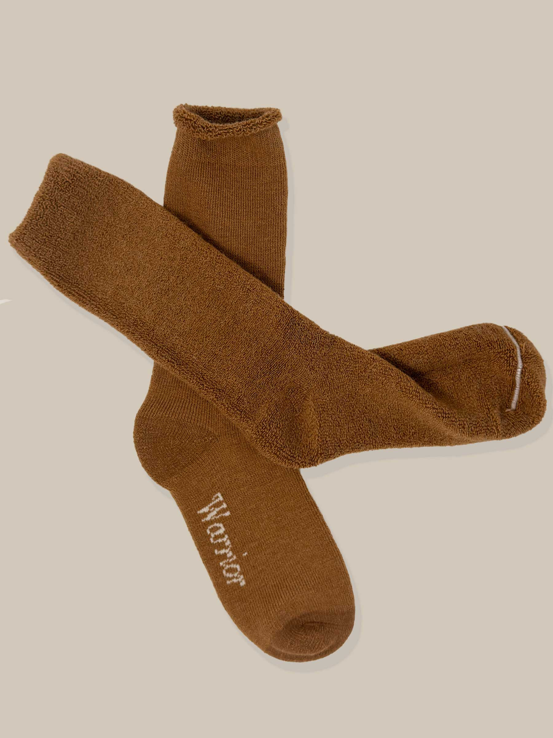 Unbound Roll-Top Alpaca Socks inside all-over terry cushion