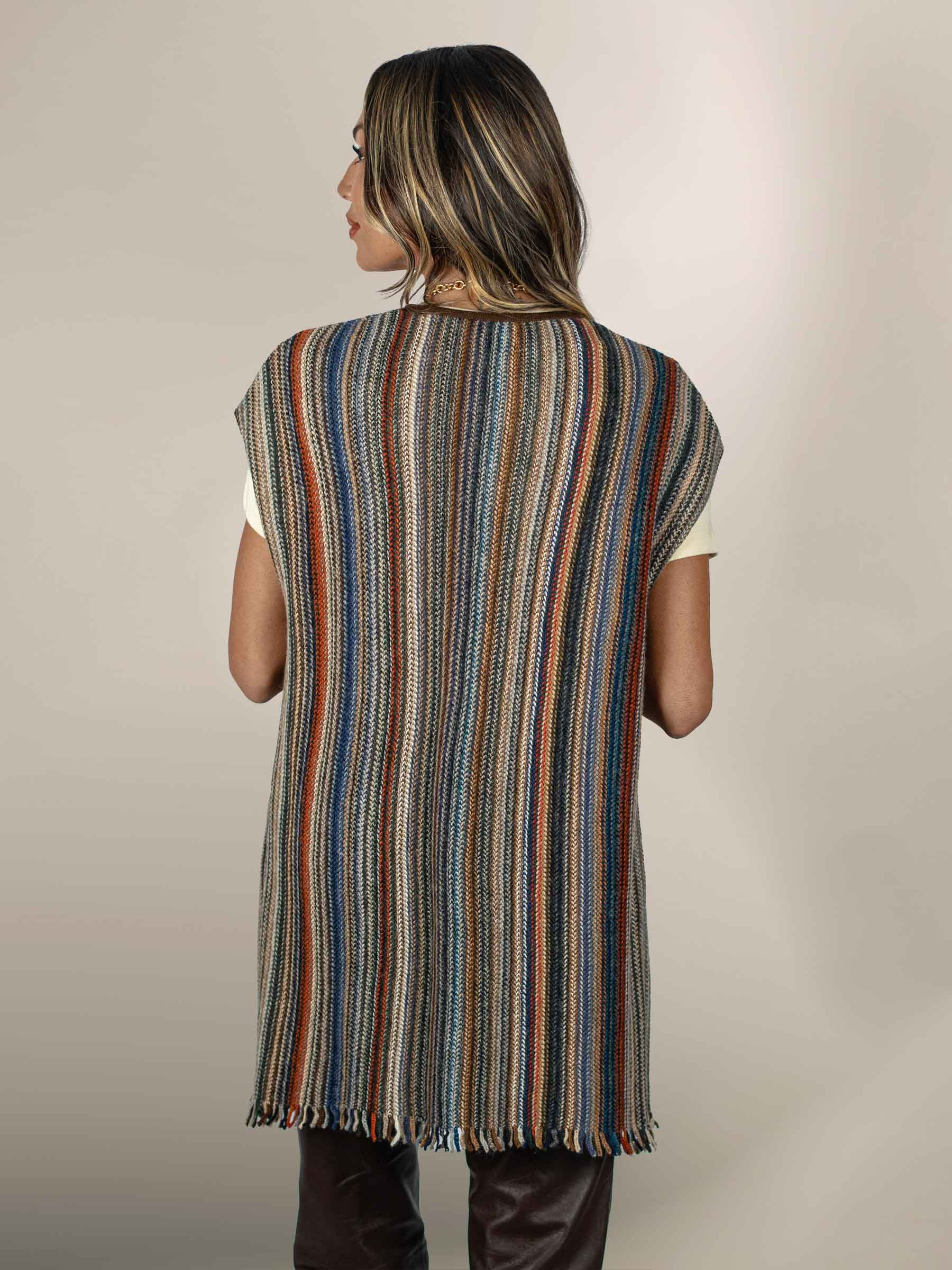 Riviera Baby Alpaca Wool Vest, showing rear view