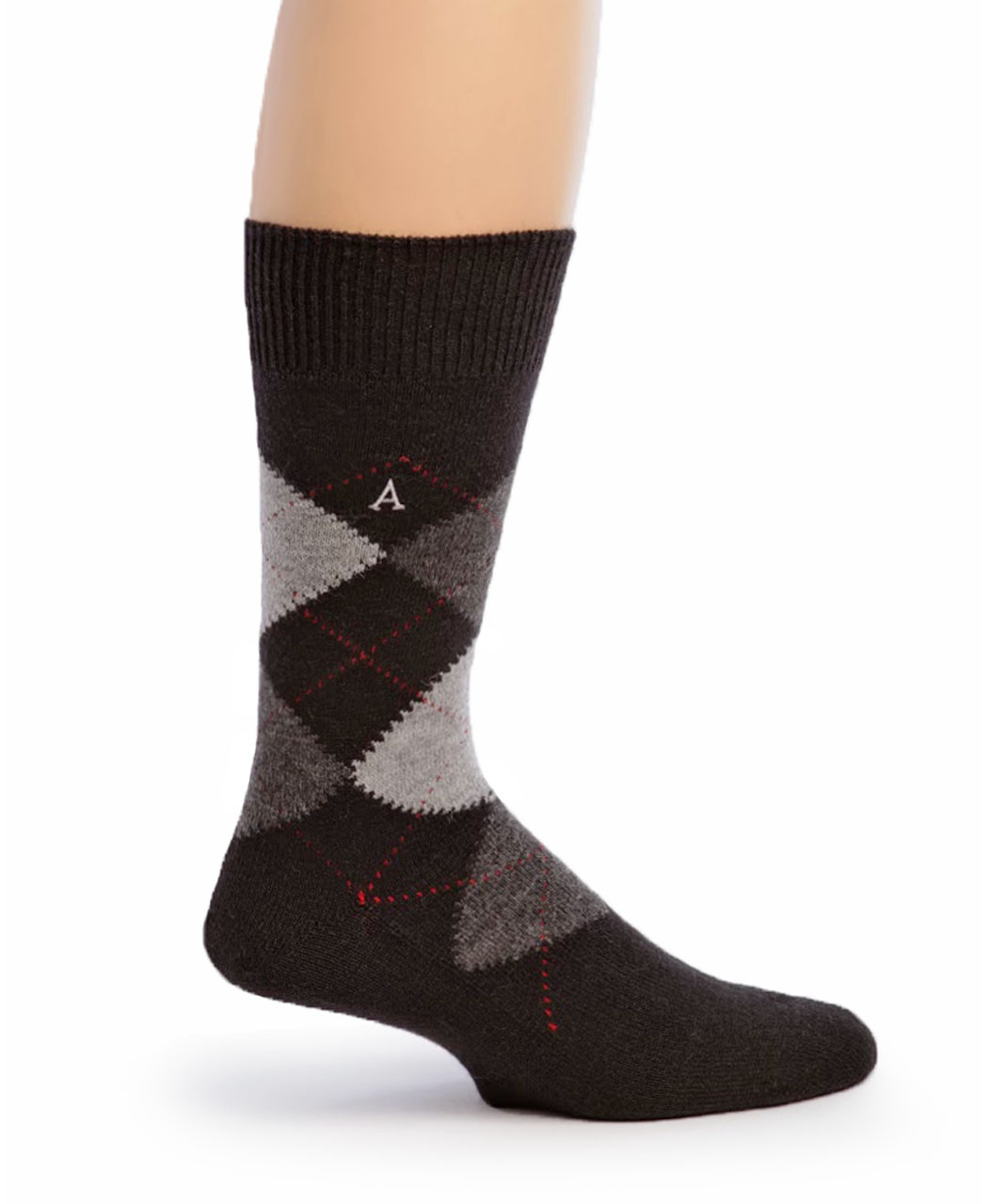 Baby Alpaca Argyle Socks
Side
Black Argyle