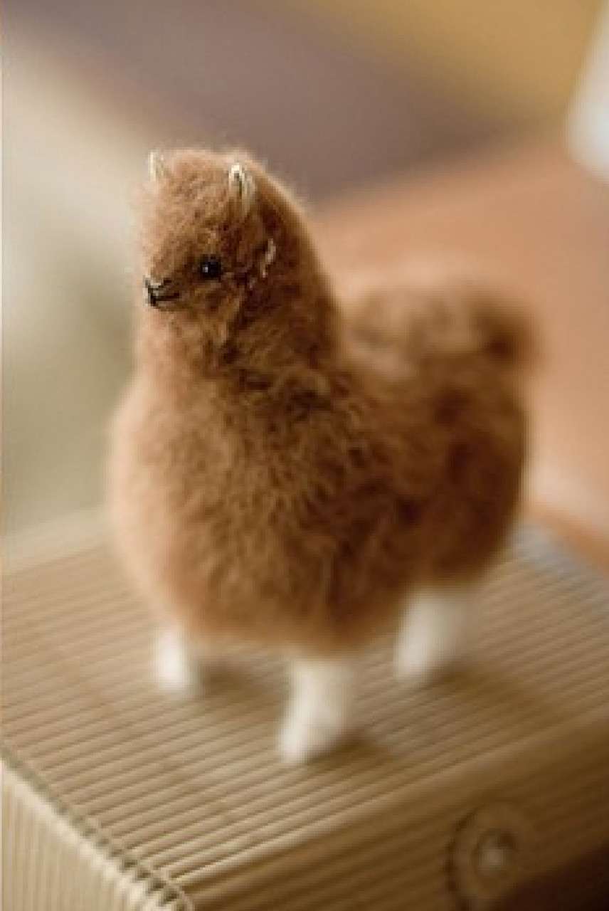 Alpaca Fur Stuffed Animal 4.7"