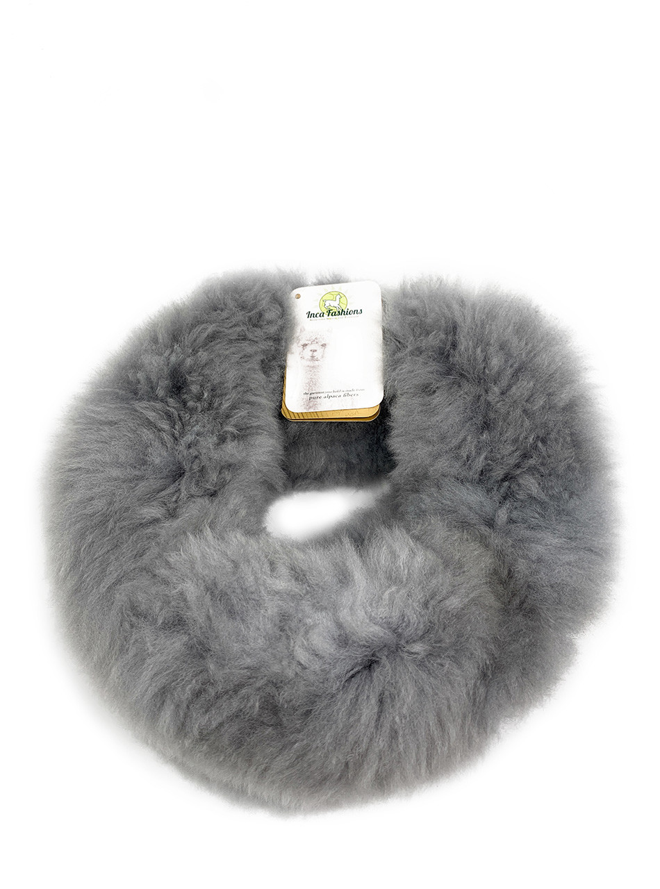 Natural Baby Alpaca Fur Infinity Scarf
Looped Twice