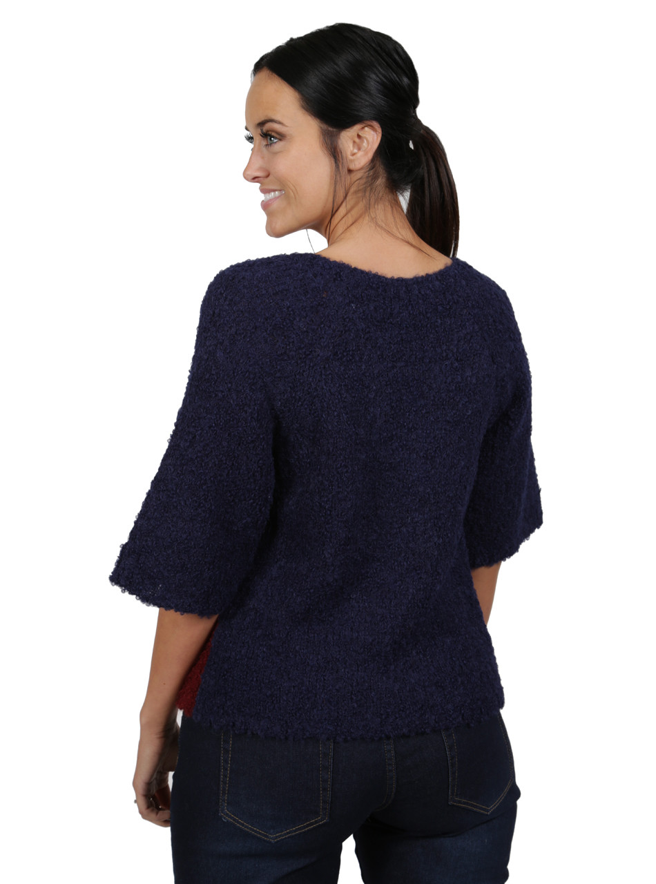 Women’s Bebe Two-Tone Color Block Baseball Pullover
Back
