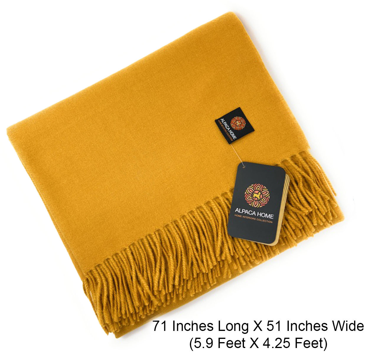 100% Baby Alpaca Wool Throw Blanket - Classic Solid
Size