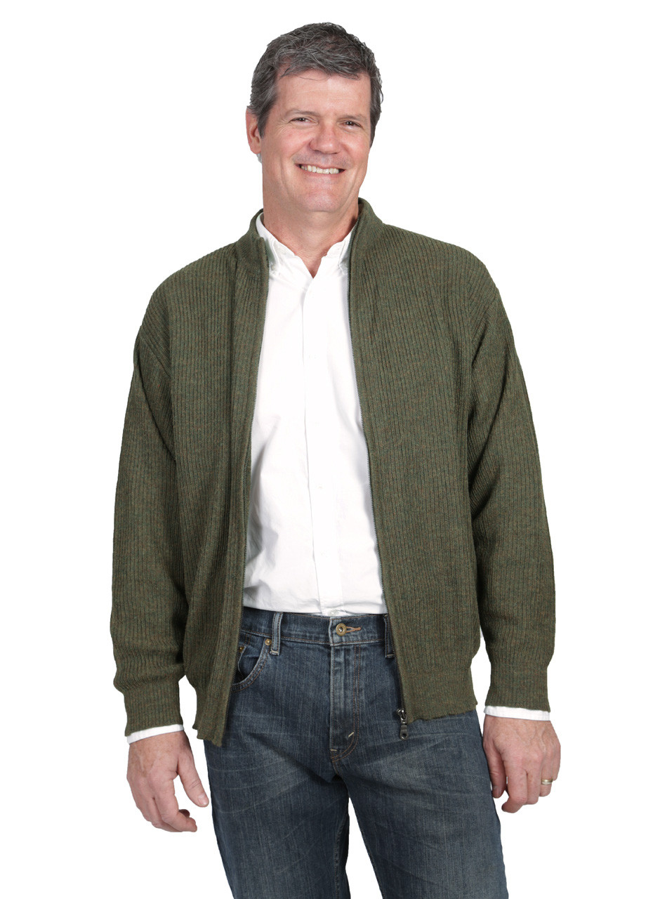 Men's Zip Alpaca Cardigan | 21st Century | Sun Valley Alpaca Co