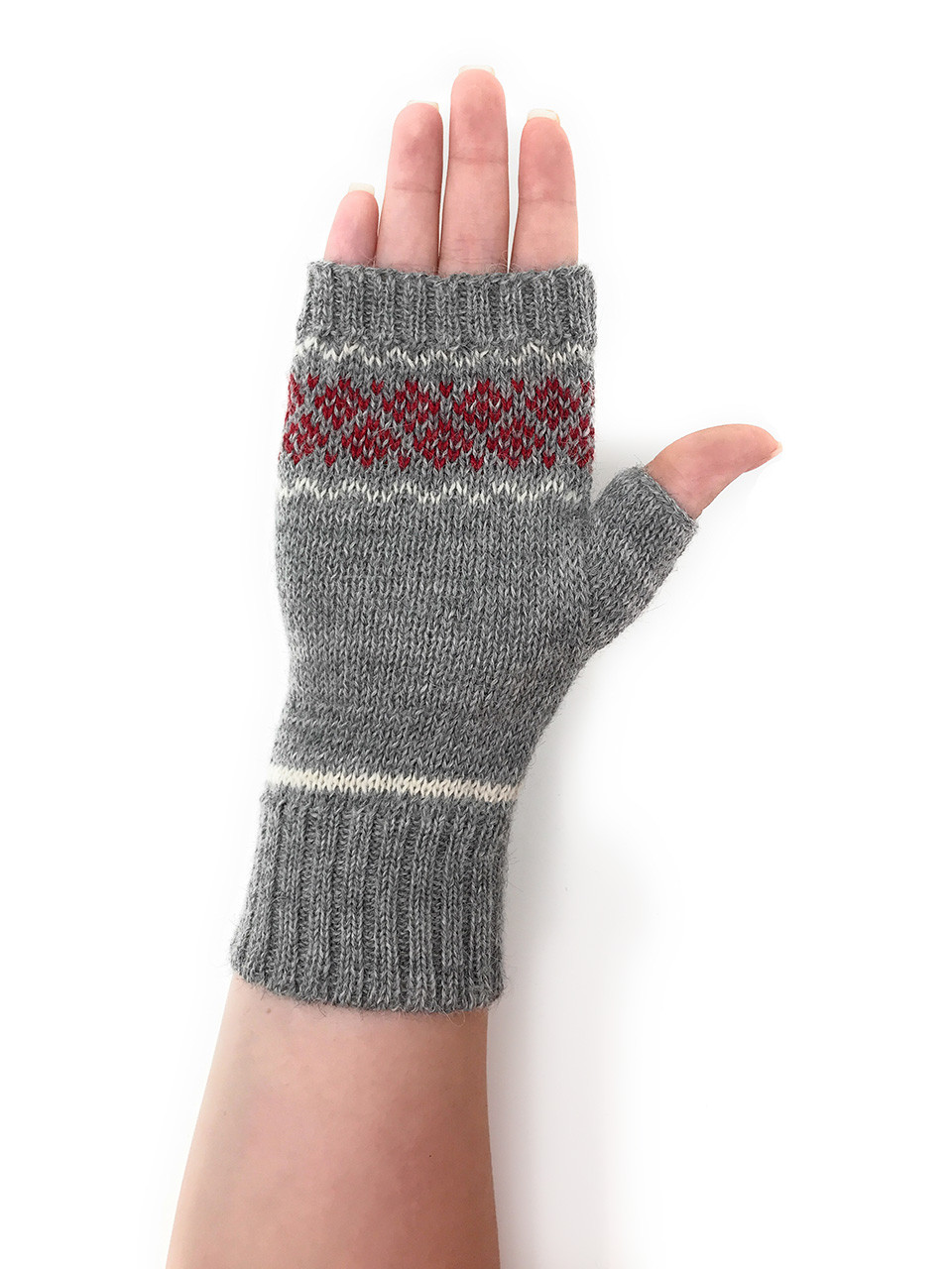 Women's Fair Isle Alpaca Texting Mittens
Palm