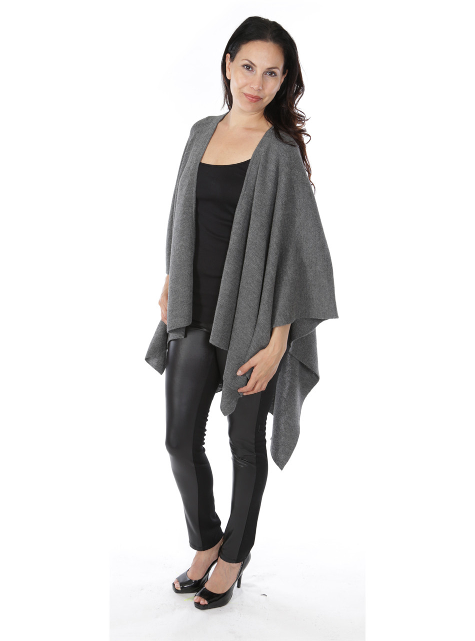 Women's Margot Solid Baby Alpaca Cape Full Size