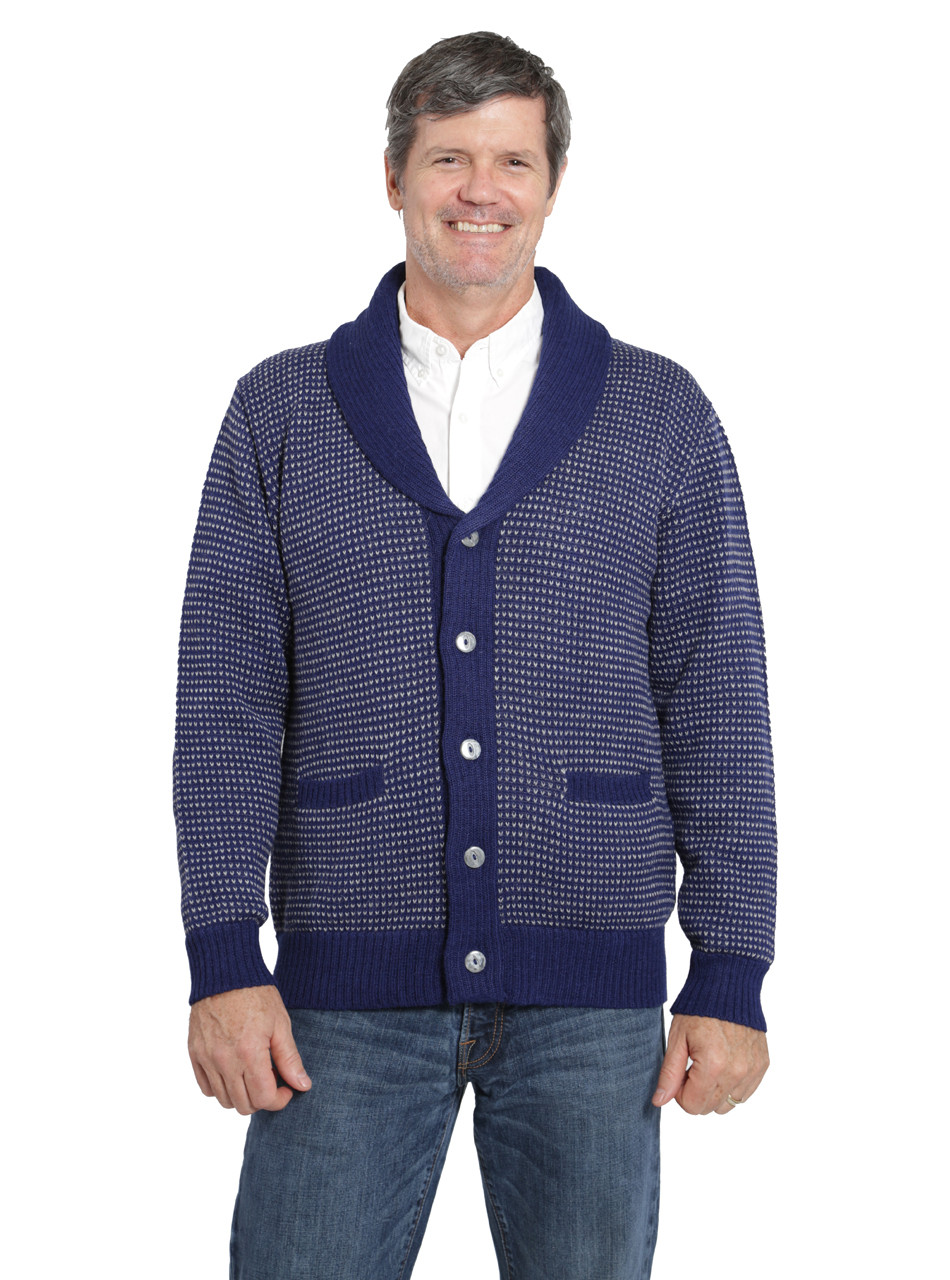 Heritage Bird's Eye Alpaca Cardigan
Front