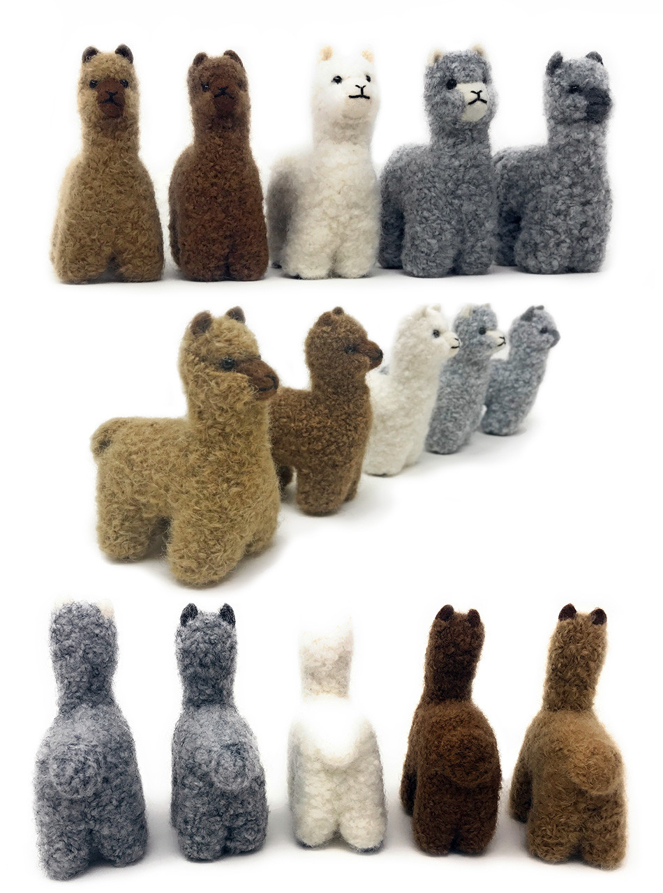 Alpaca Needle Felted 5" Figurines