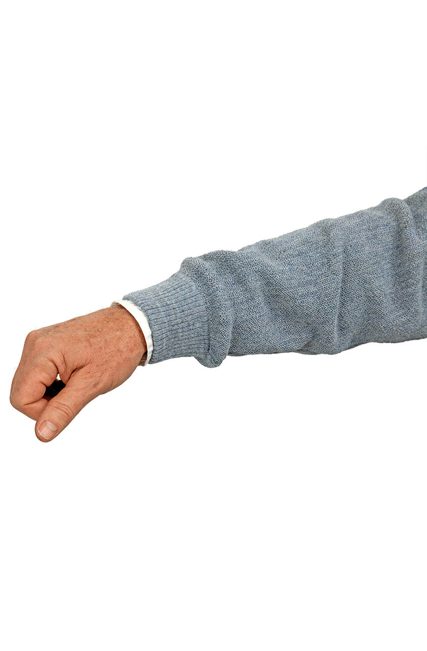 Men's Quarter-Zip Performance Club Alpaca Sweater 
Cuff & Sleeve