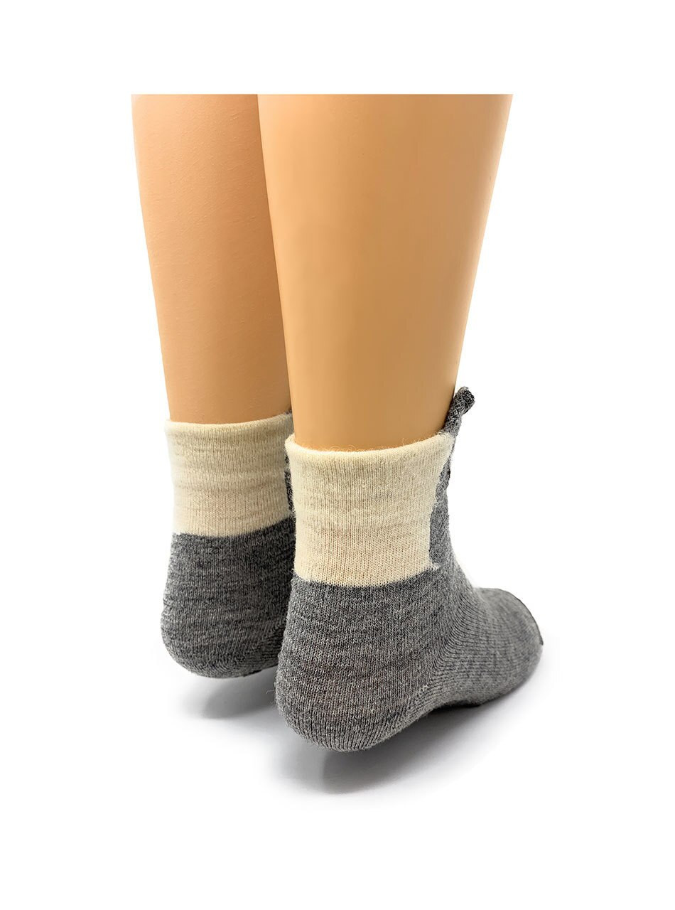 Peek-A-Boo Kid's Baby Alpaca Non-Skid Socks
Back View