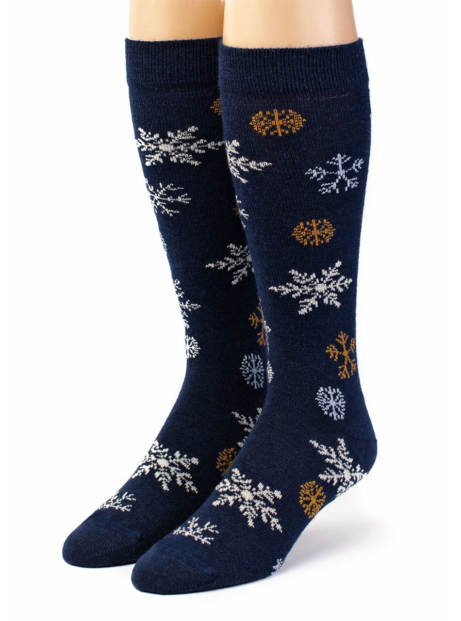 Winter's Special Snowflake Alpaca Socks
Front View