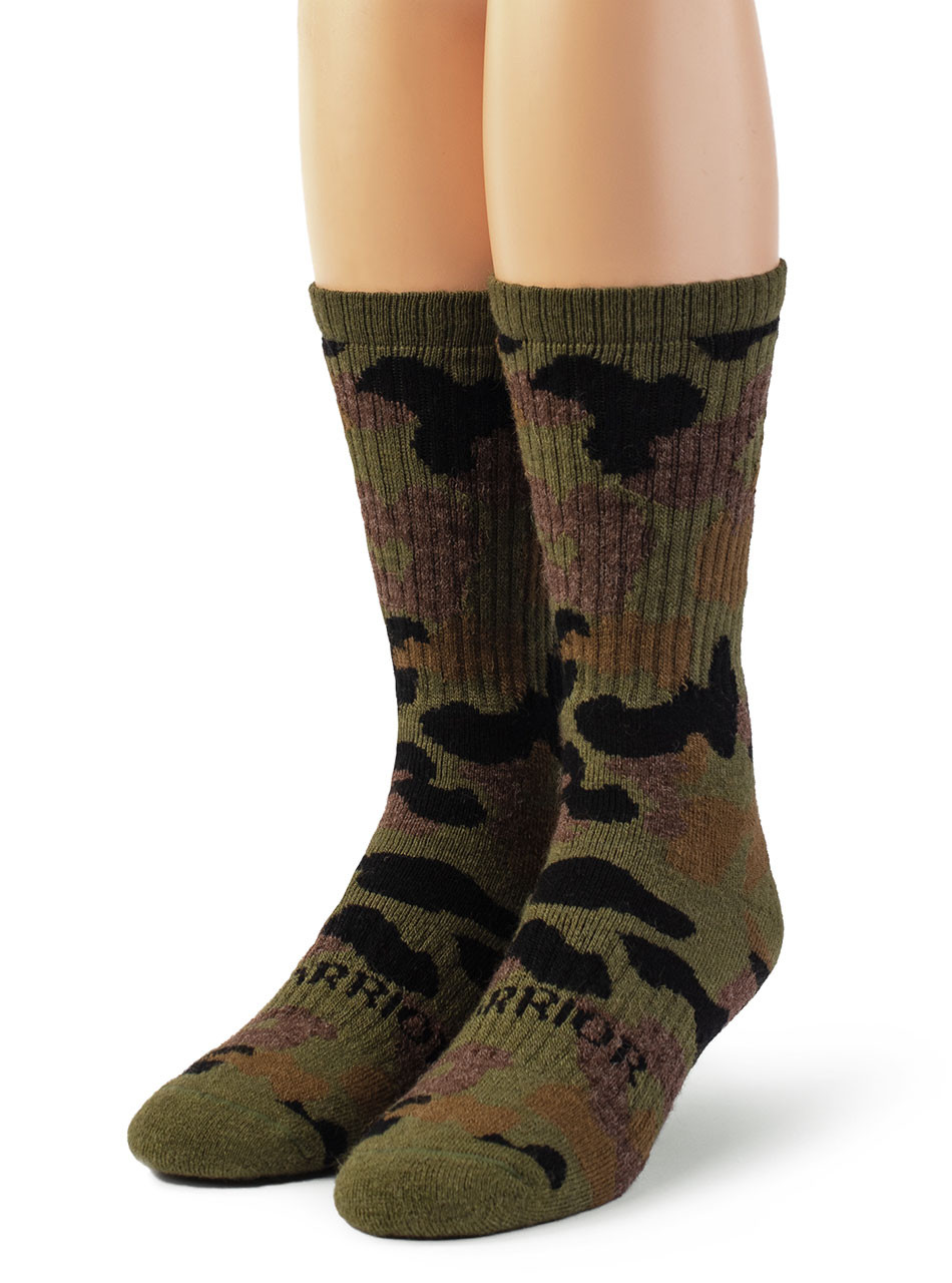 Camouflage Hunting Alpaca Crew Socks
Front View