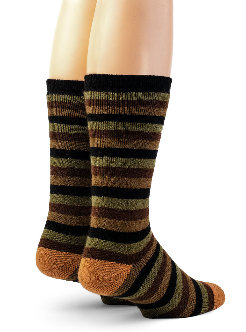 Lifesaver Stripe Terry Alpaca Socks - Heel