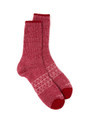 All-Purpose, All-Season, Crew Alpaca Socks - Red Flat.