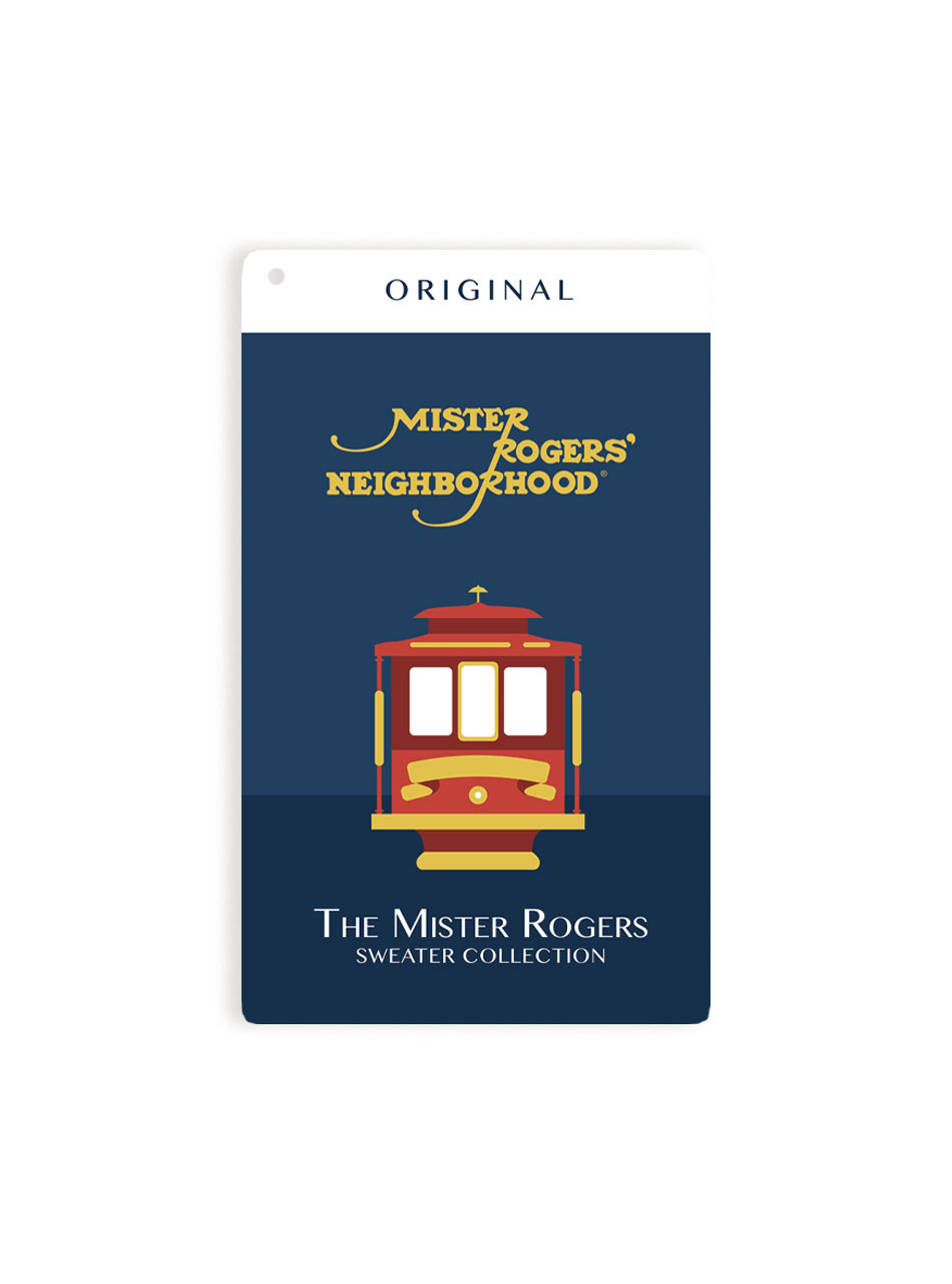 Original Mister Rogers Neighborhood Cardigan Sweater Hang Tag