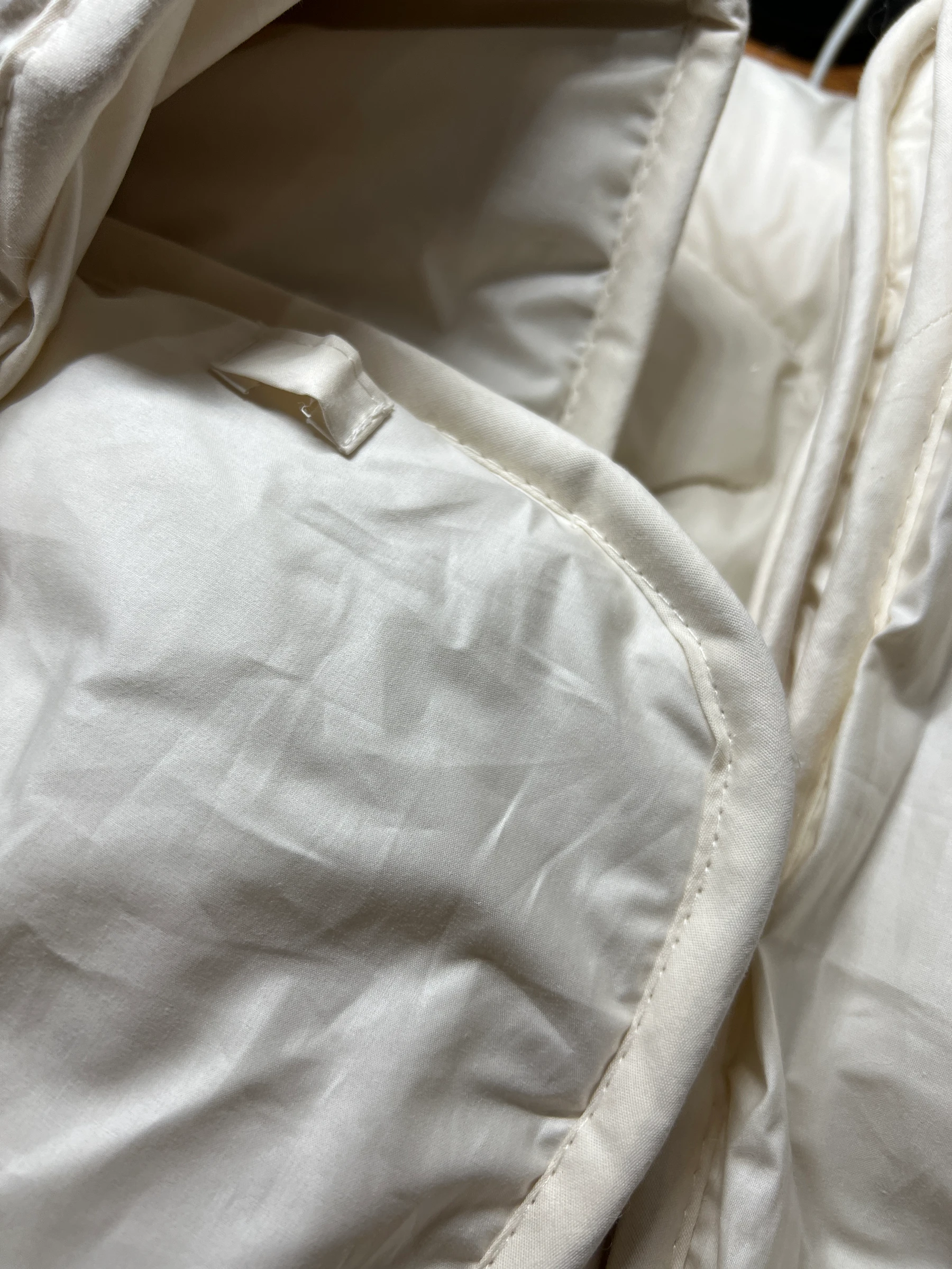 Loops for tying into a Duvet / Comforter cover.