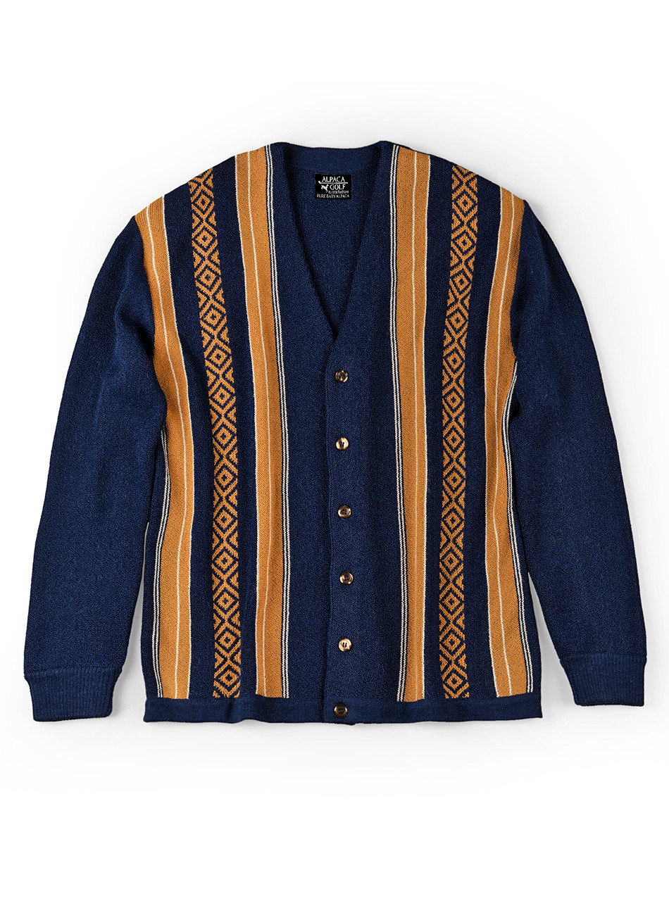Men's Alpaca Button Cardigan | Vintage V-Neck | Sun Valley Alpaca Co