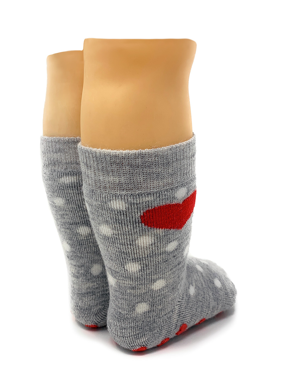 Kids Sweetheart Non-Skid Alpaca Socks - Non-Skid - Extra Thick 
Heel