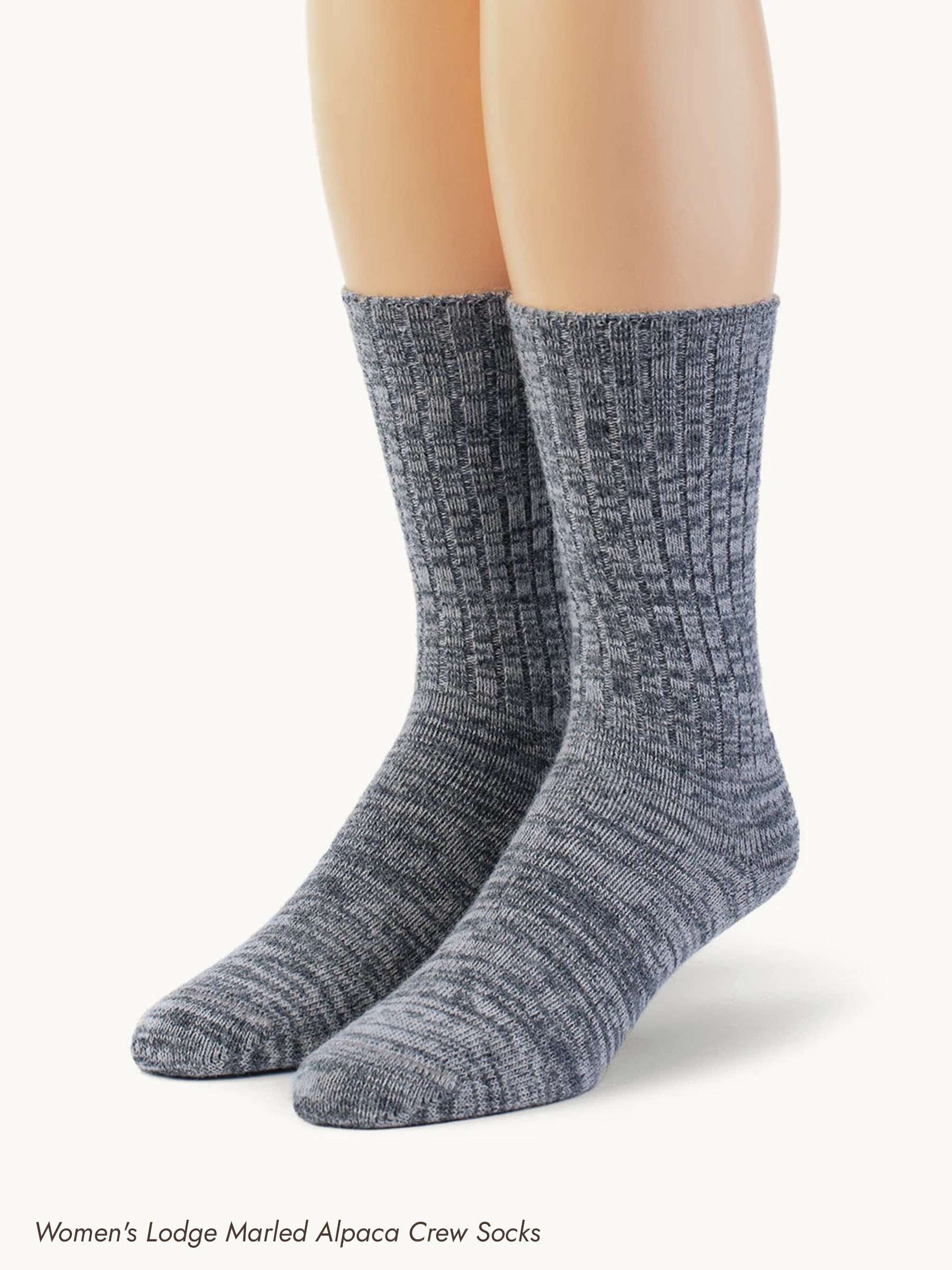 All She Could Ask For Alpaca Sock Box - Women's Lodge Marled Alpaca Crew Socks