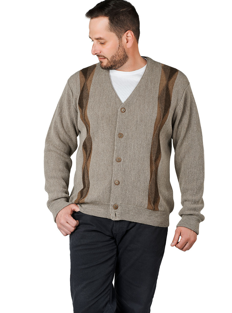 Men's Dexter Alpaca Golf Cardigan — Retro V-Neck | Sun Valley