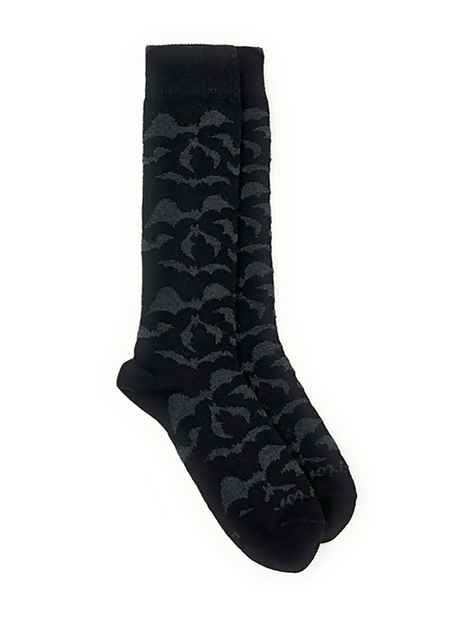 Bat-tacular Alpaca crew Socks - Halloween socks - Flat.