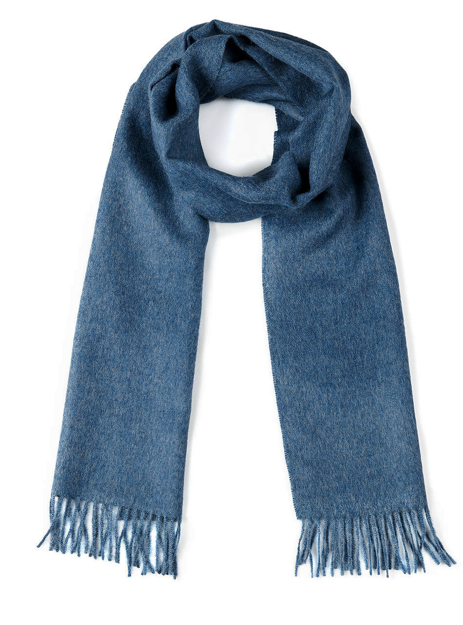 Navy 100% Baby Alpaca Scarf main image 1