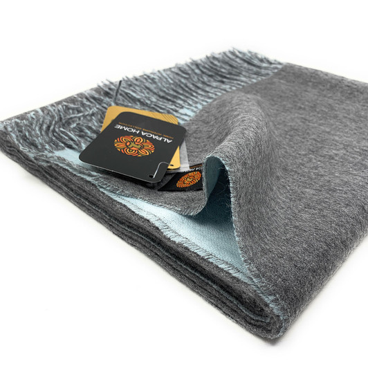 Two Tone Alpaca Blend Throw