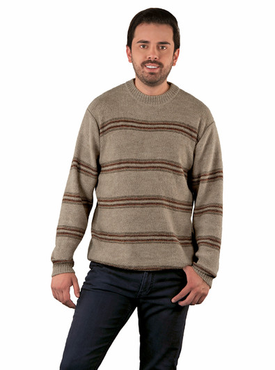 Baja Alpaca Striped Hoodie Knit Pullover | Sun Valley Alpaca Co.