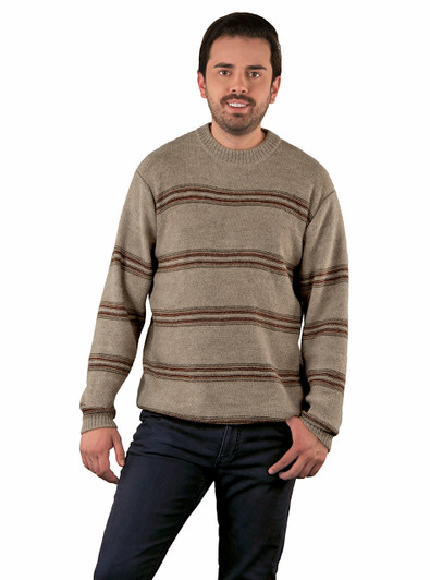 Hailey Alpaca Crew neck Pullover Men's Sweater | Sun Valley Alpaca Co.