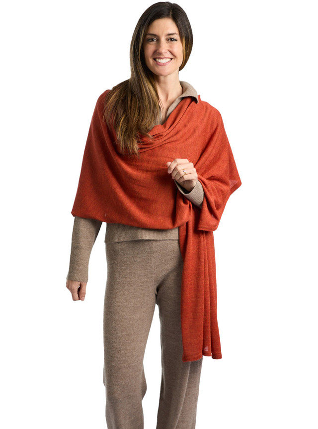 The Voyage Jersey Alpaca Wrap  -100% Baby Alpaca Shawl & Scarf, Main image.