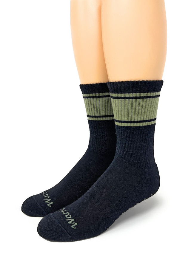 Warrior Retro Crew Grip Socks, toe, main image.